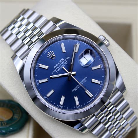 rolex date just blau|Rolex Datejust wrist watch.